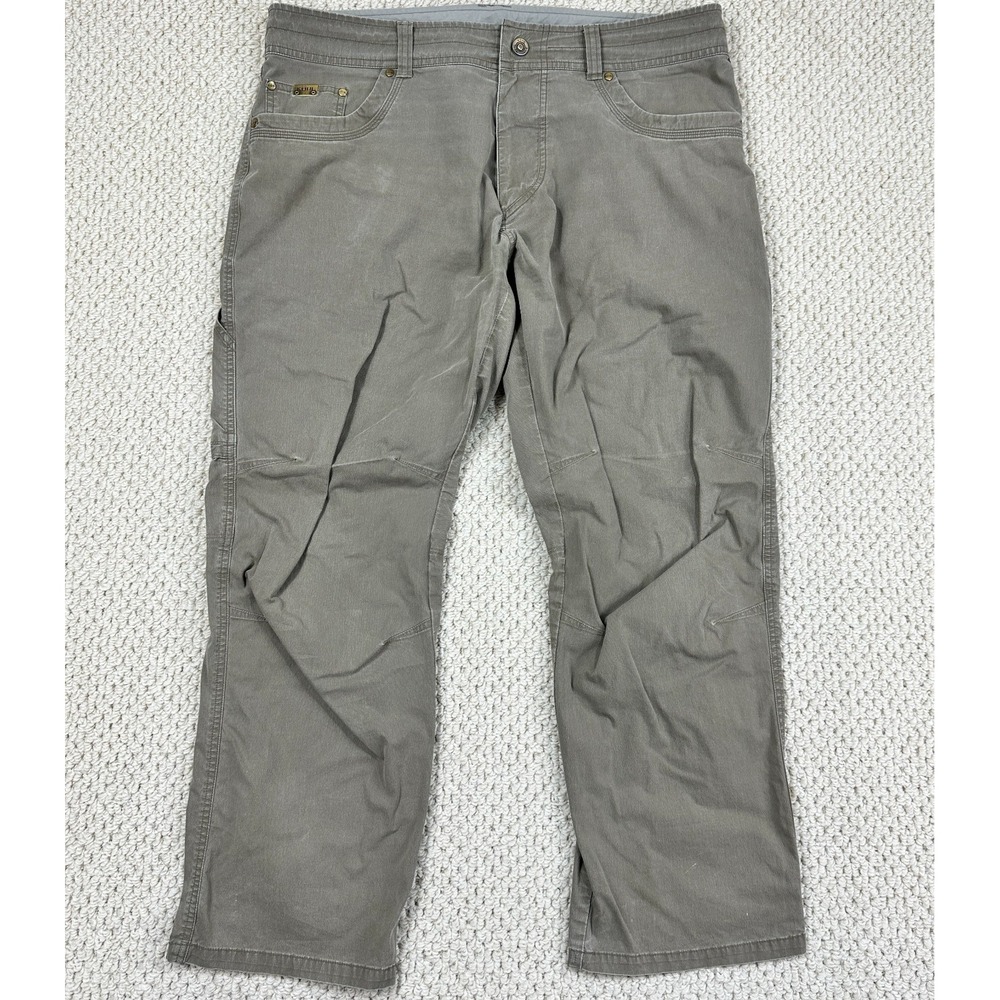 Kuhl Pant Fits Mens 38x29 Khaki Brown Revolvr Vintage Patina Dye Hiking Outdoors